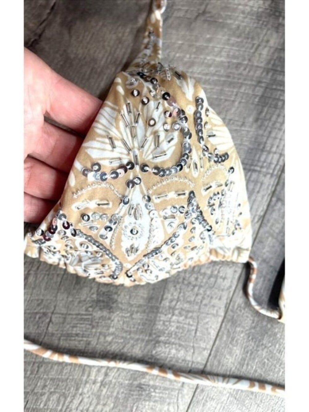 Victoria's Secret Swim 2 Pc Bikini Set Medium Bottom & Small Padded Top Sequin - Picture 8 of 12